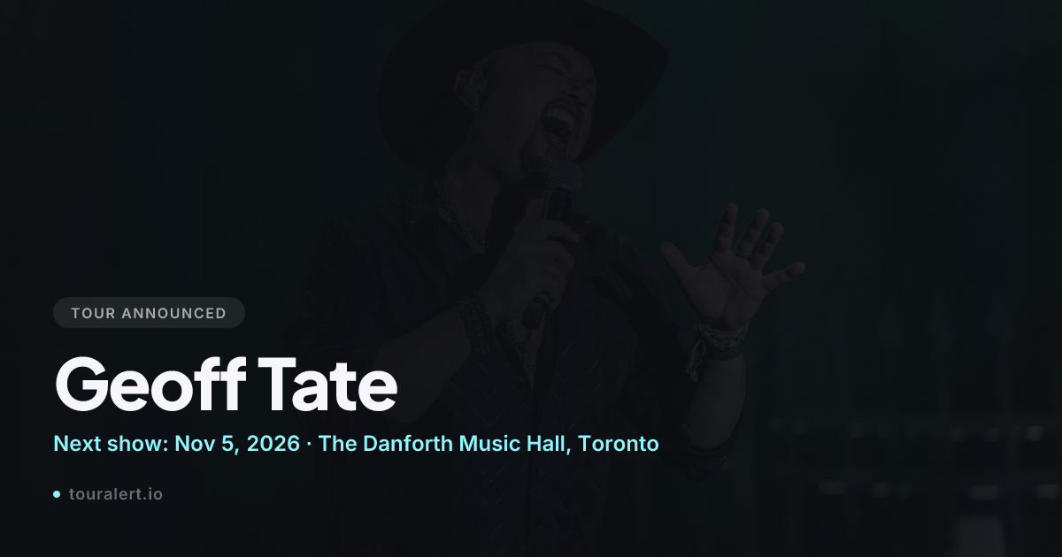 Geoff Tate Tour 2026-2027: 11 Dates, Nov 5 to Feb 4 | TourAlert